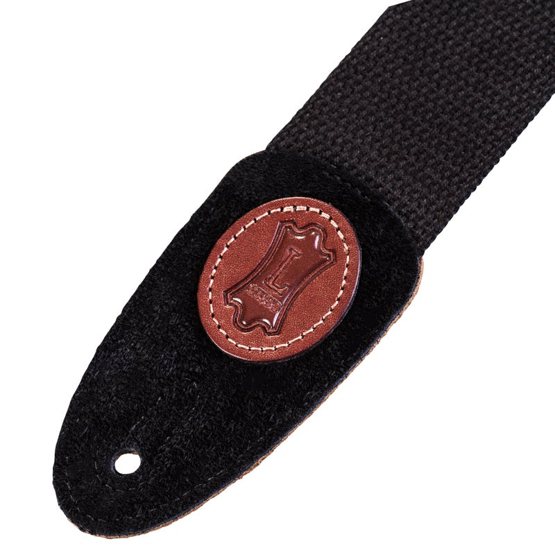 Levy's Leathers Signature Series Cotton Guitar Strap, Durable, Comfortable, and Adjustable - Black (MSSC8-BLK) - Image 2
